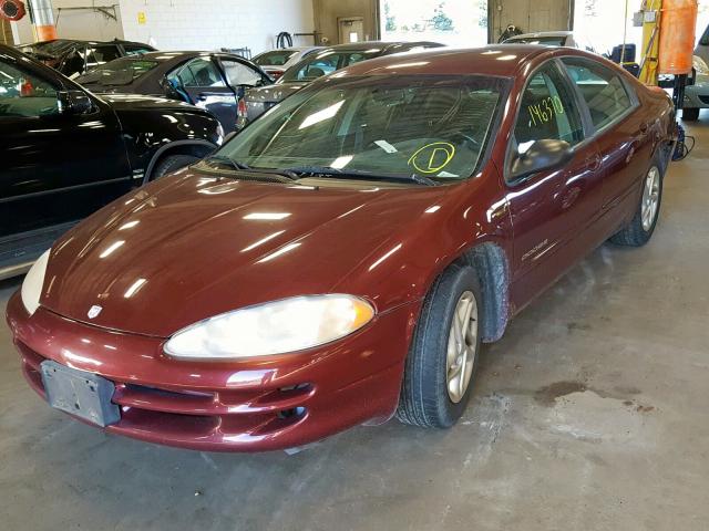 2B3HD46R8YH180275 - 2000 DODGE INTREPID MAROON photo 2