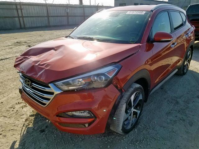 KM8J33A23HU535532 - 2017 HYUNDAI TUCSON LIM ORANGE photo 2