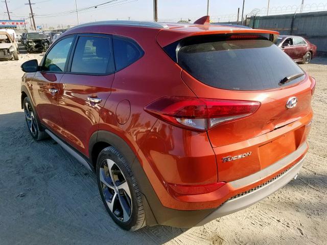 KM8J33A23HU535532 - 2017 HYUNDAI TUCSON LIM ORANGE photo 3