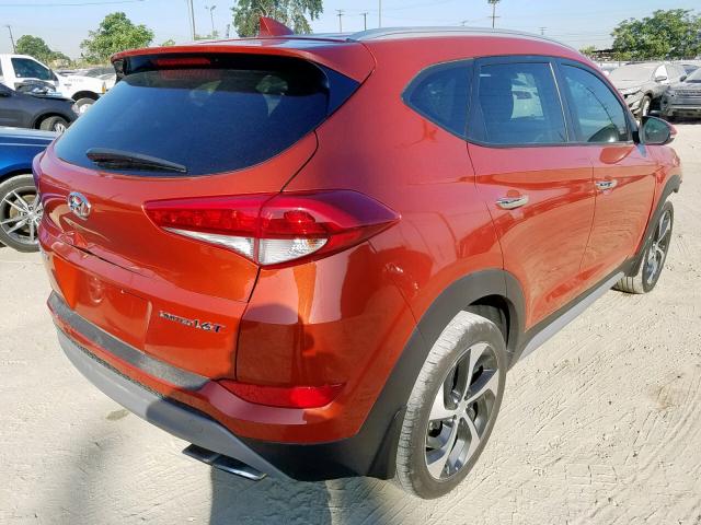 KM8J33A23HU535532 - 2017 HYUNDAI TUCSON LIM ORANGE photo 4