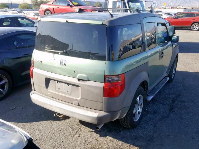 5J6YH28513L026837 - 2003 HONDA ELEMENT EX GREEN photo 4