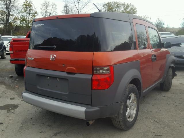 5J6YH28563L009046 - 2003 HONDA ELEMENT EX ORANGE photo 4