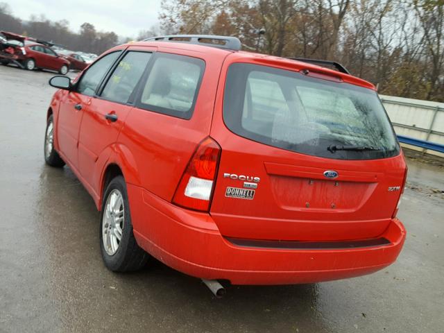 1FAFP36N85W284627 - 2005 FORD FOCUS ZXW RED photo 3