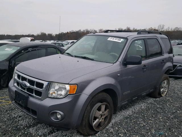 1FMCU93148KD00369 - 2008 FORD ESCAPE XLT GRAY photo 2