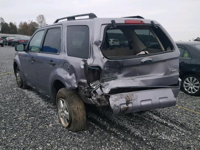 1FMCU93148KD00369 - 2008 FORD ESCAPE XLT GRAY photo 3