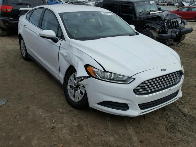 3FA6P0G71ER373120 - 2014 FORD FUSION S WHITE photo 1