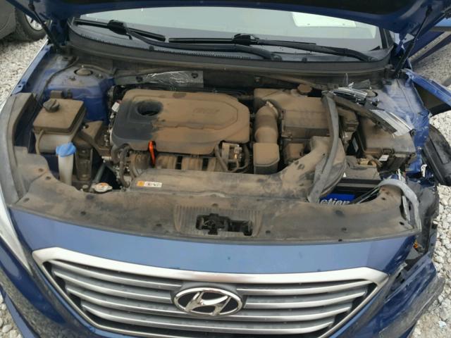 5NPE24AF1FH015662 - 2015 HYUNDAI SONATA SE BLUE photo 7