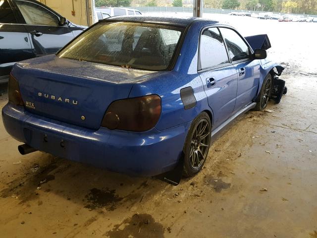 JF1GD29654G519957 - 2004 SUBARU IMPREZA WR BLUE photo 4