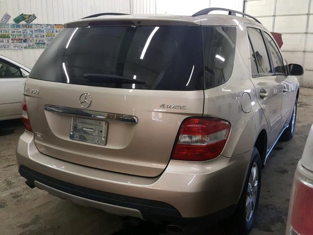 4JGBB86E97A179644 - 2007 MERCEDES-BENZ ML 350 TAN photo 4