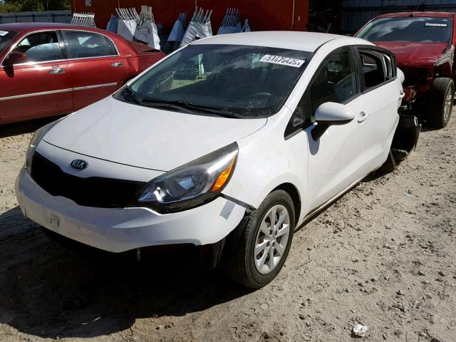 KNADM4A3XE6408528 - 2014 KIA RIO LX WHITE photo 2