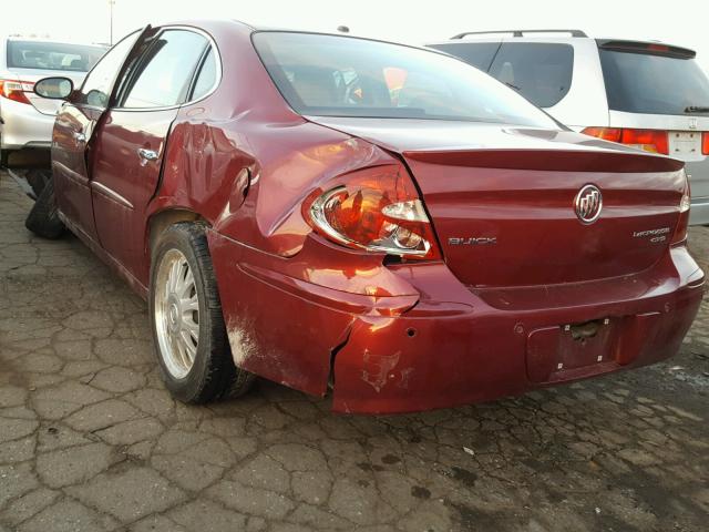 2G4WE567751239999 - 2005 BUICK LACROSSE C BURGUNDY photo 3