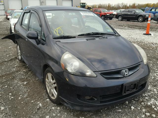 JHMGD38697S046646 - 2007 HONDA FIT S BLACK photo 1