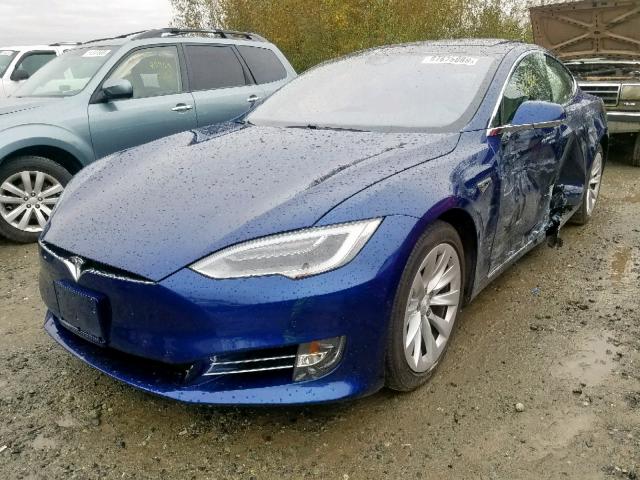 5YJSA1E27GF152956 - 2016 TESLA MODEL S أزرق صورة 2