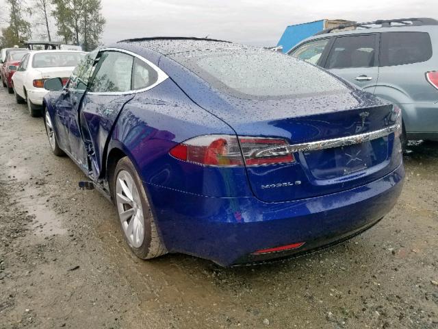 5YJSA1E27GF152956 - 2016 TESLA MODEL S أزرق صورة 3