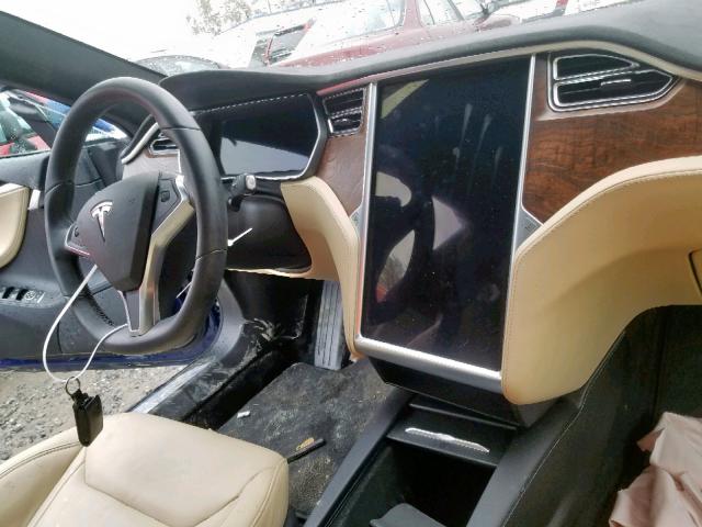 5YJSA1E27GF152956 - 2016 TESLA MODEL S أزرق صورة 9