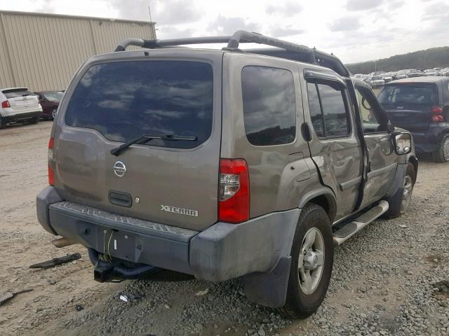 5N1ED28T24C679399 - 2004 NISSAN XTERRA XE GRAY photo 4