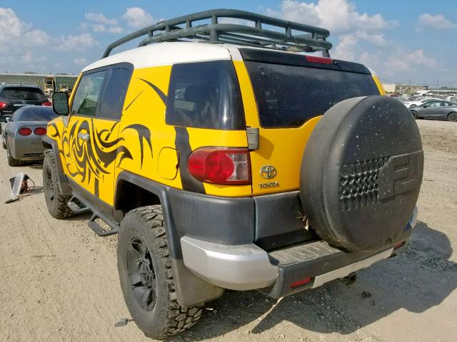 JTEBU11F870069398 - 2007 TOYOTA FJ CRUISER YELLOW photo 3