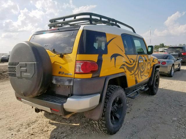 JTEBU11F870069398 - 2007 TOYOTA FJ CRUISER YELLOW photo 4