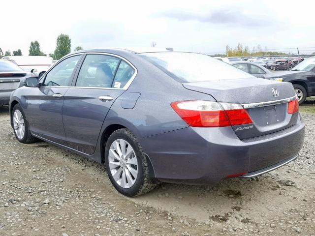 1HGCR2F80EA155095 - 2014 HONDA ACCORD EXL GRAY photo 3