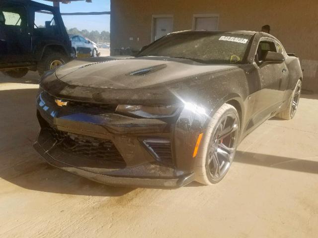 1G1FE1R73J0143875 - 2018 CHEVROLET CAMARO SS BLACK photo 2