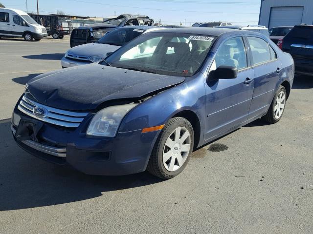 3FAHP06Z67R119448 - 2007 FORD FUSION S BLUE photo 2