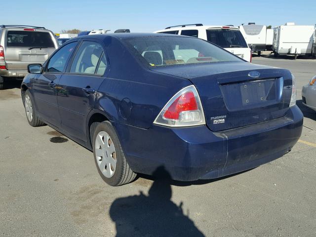 3FAHP06Z67R119448 - 2007 FORD FUSION S BLUE photo 3