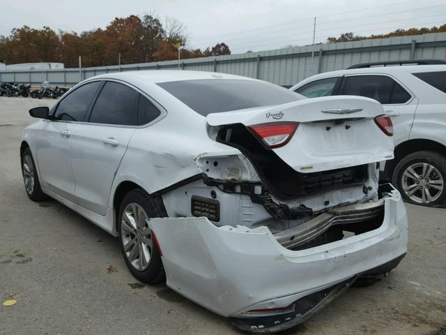 1C3CCCAB4FN603975 - 2015 CHRYSLER 200 LIMITE WHITE photo 3