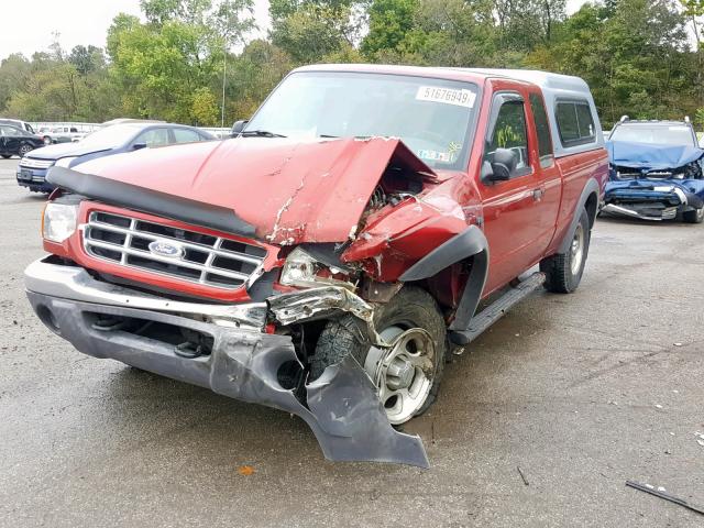 1FTZR15E01TA42708 - 2001 FORD RANGER SUP RED photo 2