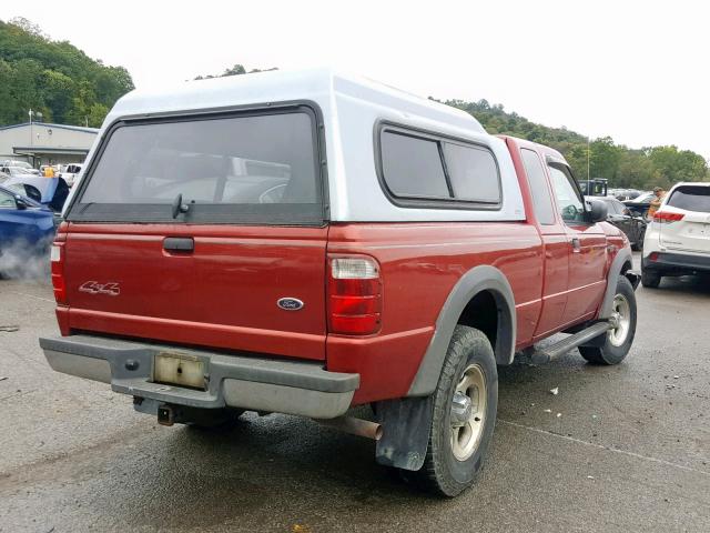 1FTZR15E01TA42708 - 2001 FORD RANGER SUP RED photo 4