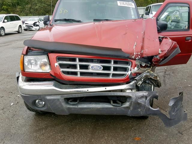 1FTZR15E01TA42708 - 2001 FORD RANGER SUP RED photo 7