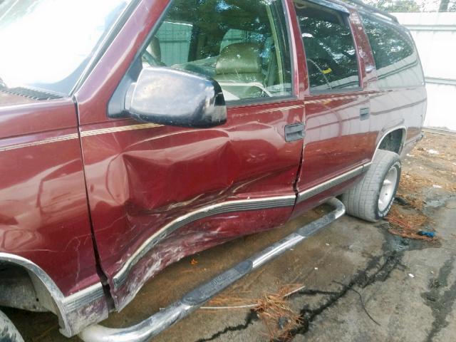 3GNEC16R0WG138674 - 1998 CHEVROLET SUBURBAN C RED photo 10