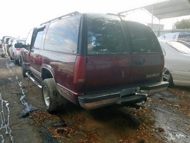 3GNEC16R0WG138674 - 1998 CHEVROLET SUBURBAN C RED photo 3