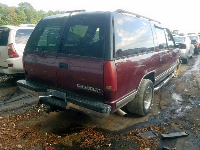 3GNEC16R0WG138674 - 1998 CHEVROLET SUBURBAN C RED photo 4