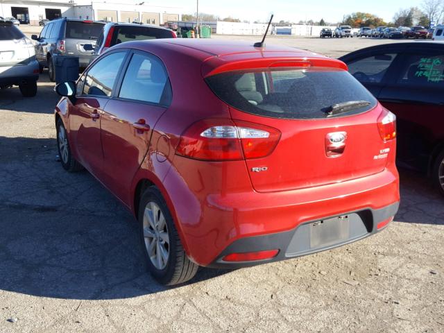 KNADN5A35C6013768 - 2012 KIA RIO EX RED photo 3