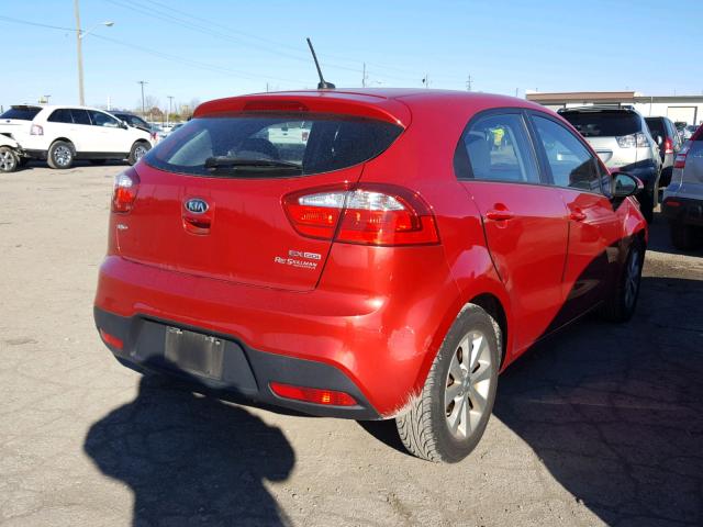 KNADN5A35C6013768 - 2012 KIA RIO EX RED photo 4