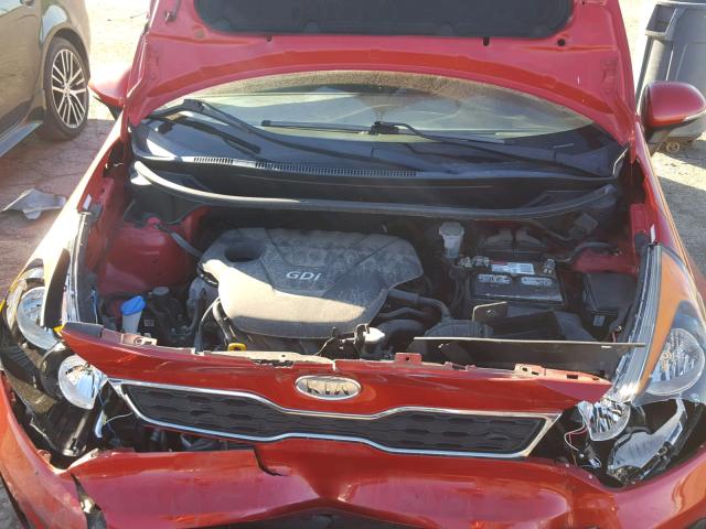 KNADN5A35C6013768 - 2012 KIA RIO EX RED photo 7