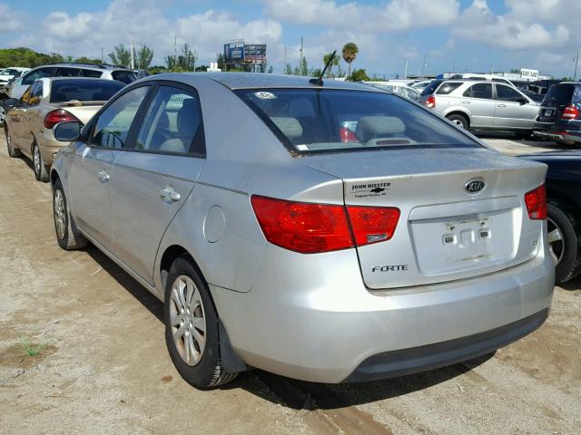 KNAFU4A2XA5116247 - 2010 KIA FORTE EX SILVER photo 3