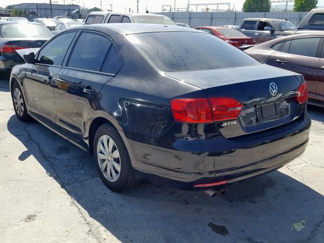 3VW2K7AJ7EM393919 - 2014 VOLKSWAGEN JETTA BASE 黑色 照片 3