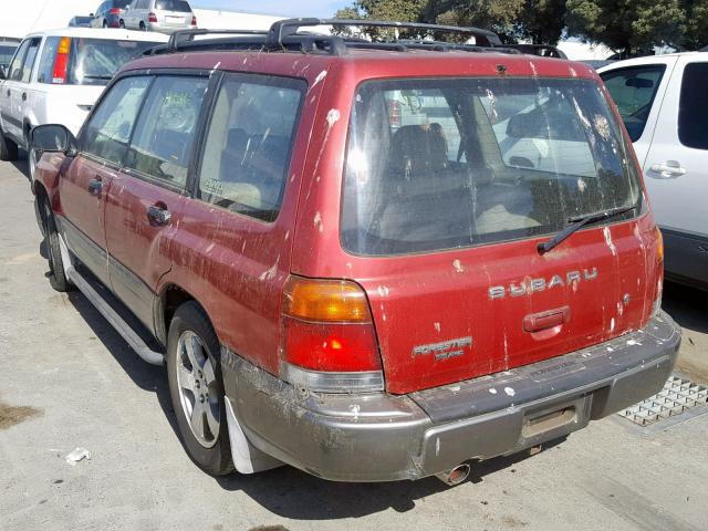 JF1SF6555WG783109 - 1998 SUBARU FORESTER S ბურგუნდია ფოტო 3