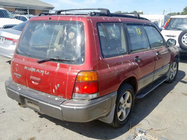 JF1SF6555WG783109 - 1998 SUBARU FORESTER S ბურგუნდია ფოტო 4