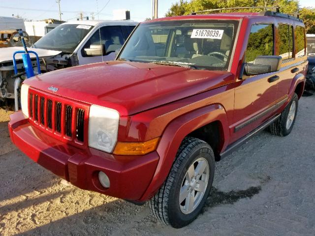 1J8HH48N16C230925 - 2006 JEEP COMMANDER RED photo 2