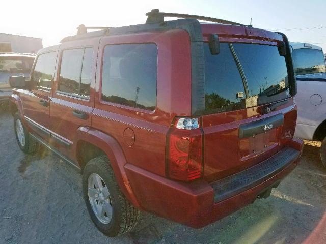 1J8HH48N16C230925 - 2006 JEEP COMMANDER წითელი ფოტო 3