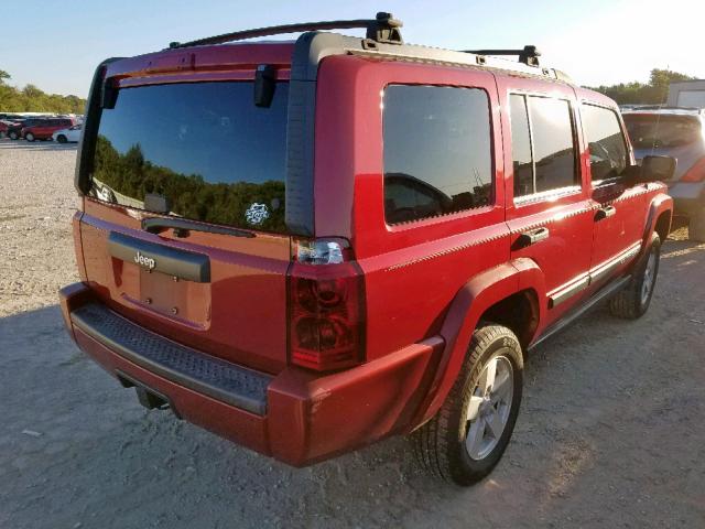 1J8HH48N16C230925 - 2006 JEEP COMMANDER RED photo 4