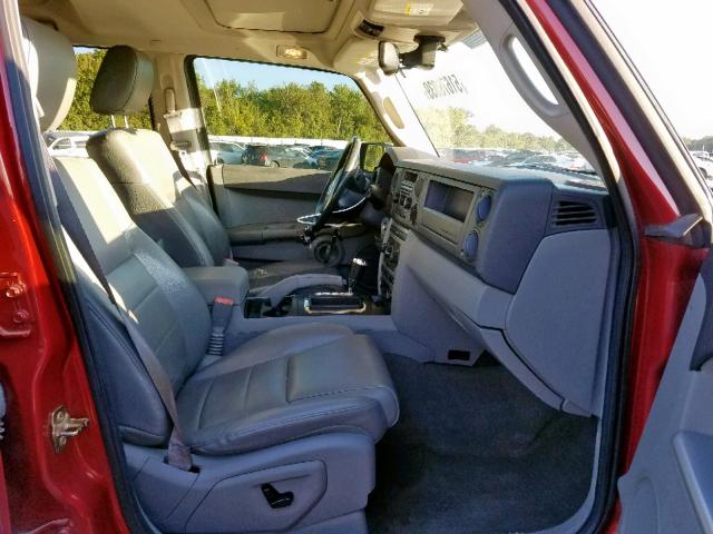 1J8HH48N16C230925 - 2006 JEEP COMMANDER წითელი ფოტო 5
