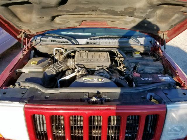 1J8HH48N16C230925 - 2006 JEEP COMMANDER წითელი ფოტო 7