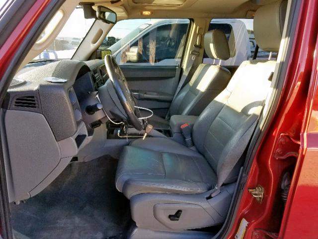 1J8HH48N16C230925 - 2006 JEEP COMMANDER წითელი ფოტო 9