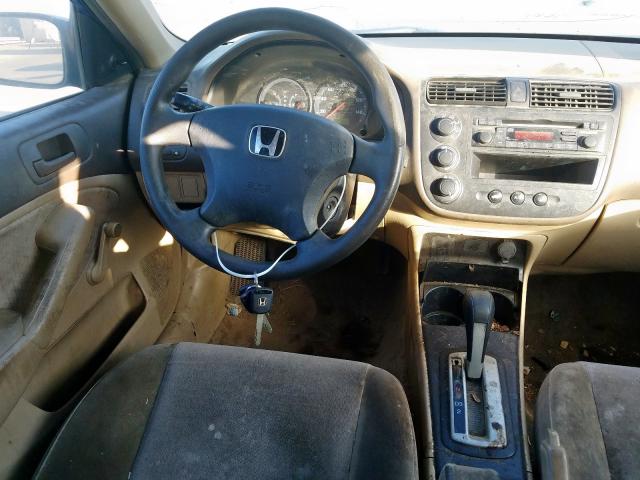 1HGES16324L015614 - 2004 HONDA CIVIC DX V BLUE photo 9