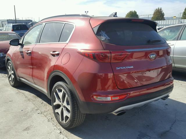 KNDPR3A67J7386787 - 2018 KIA SPORTAGE S RED photo 3