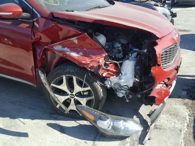 KNDPR3A67J7386787 - 2018 KIA SPORTAGE S RED photo 9