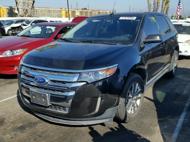 2FMDK3J98DBA44256 - 2013 FORD EDGE SEL BLACK photo 2